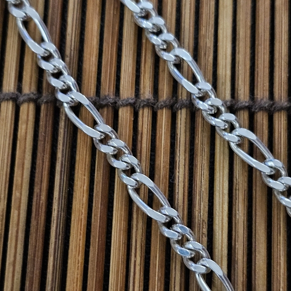925 Silver Figaro Chain Necklace - Picture 3 of 14